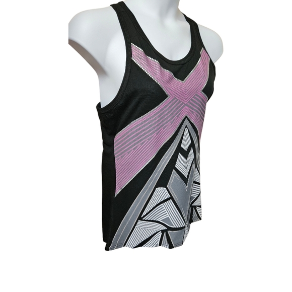 OP Women's Multi- Color Geometric Print Razor Back Tank Top Size XL - Picture 4 of 15